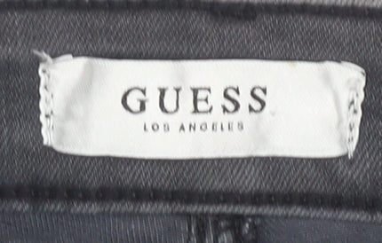 Guess Women's Black Hot Pants, Size 2, Floral Lace Denim