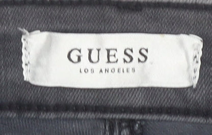 Guess Women's Black Hot Pants, Size 2, Floral Lace Denim