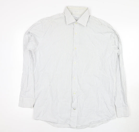 Mens UK Collar Size L Banana Republic Smart White  Dress Shirt