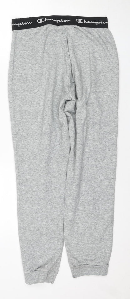 Champion Grey Jogger Trousers M Unisex Cotton Elastane