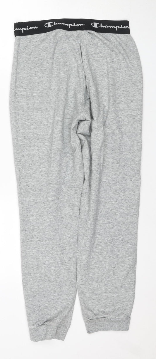 Champion Grey Jogger Trousers M Unisex Cotton Elastane