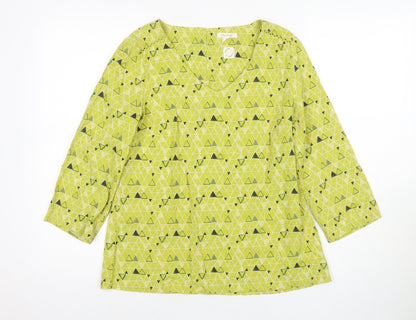 Womens UK Size 8 White Stuff Green Tunic Blouse