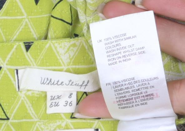 Womens UK Size 8 White Stuff Green Tunic Blouse