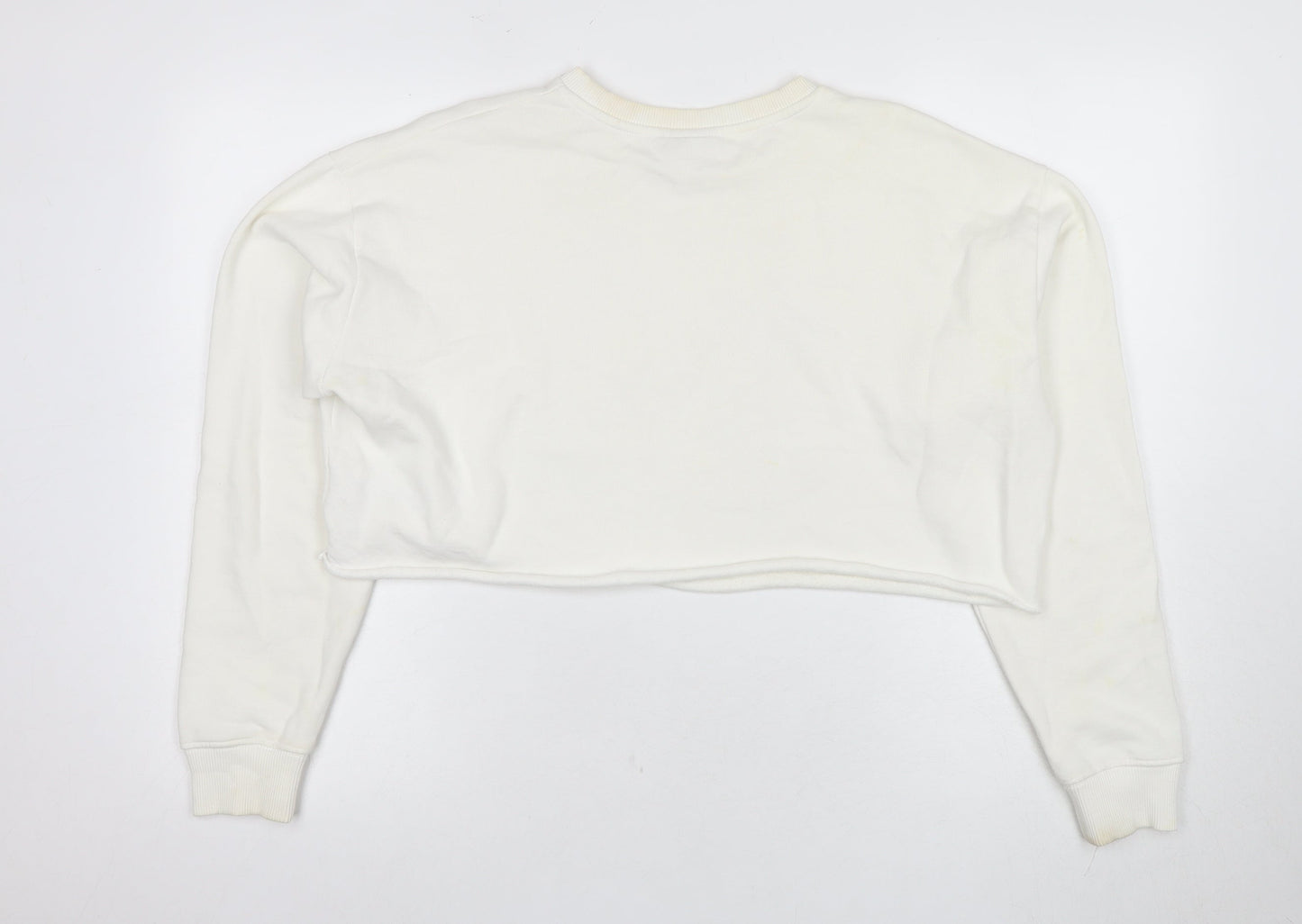 Topshop Women's White Panda Graphic Sweatshirt Size 10
