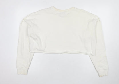 Topshop Women's White Panda Graphic Sweatshirt Size 10