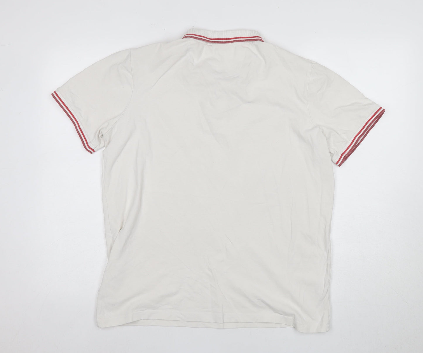 Slazenger Men's White Polo Shirt M Solid Logo