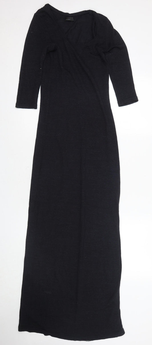 Vero Moda Women's Black Long Sheath Dress Size XS