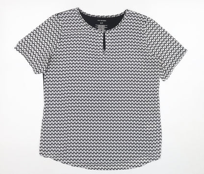 Womens UK Size S Van Heusen Black  T-Shirt