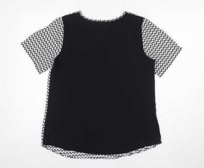 Womens UK Size S Van Heusen Black  T-Shirt