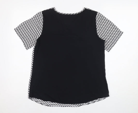 Womens UK Size S Van Heusen Black  T-Shirt