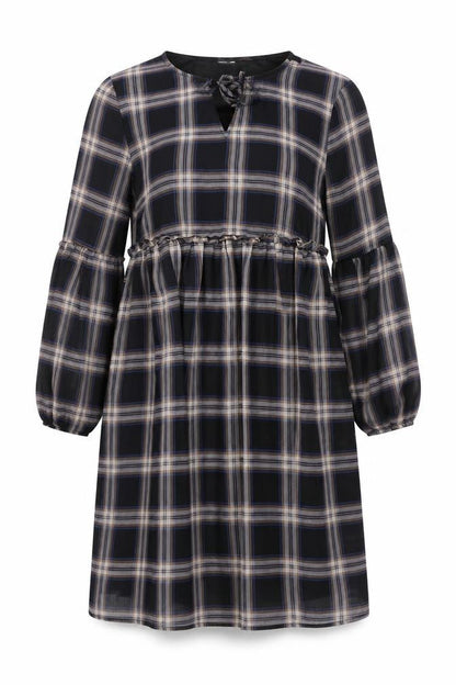 Jacqueline de Yong Women’s Black Plaid Shift Dress Size 10