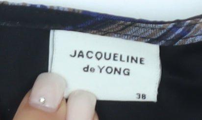 Jacqueline de Yong Women’s Black Plaid Shift Dress Size 10