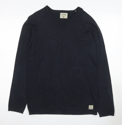 Jack & Jones Men's Black S Cotton Pullover Jumper