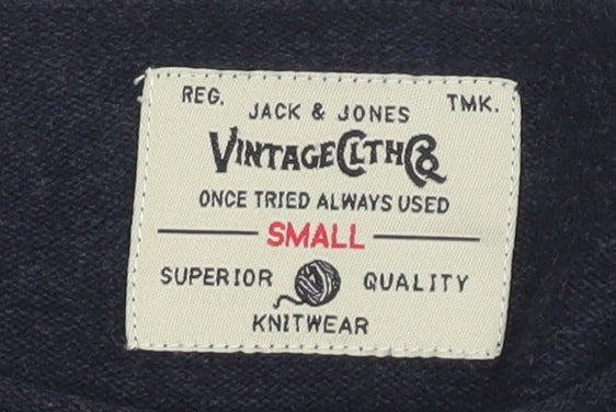 Jack & Jones Men's Black S Cotton Pullover Jumper