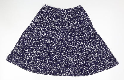 Joules Women’s Blue A-Line Skirt - 2XS, Viscose Blend