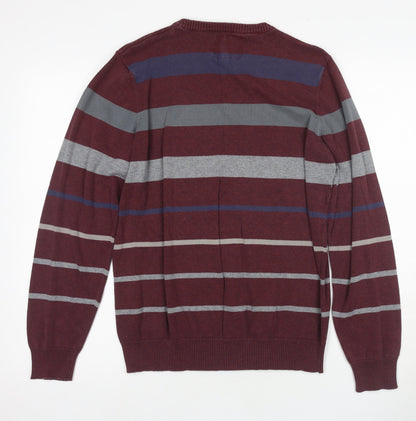 Firetrap Men's Multicoloured Striped M Pullover Jumper