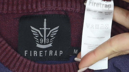 Firetrap Men's Multicoloured Striped M Pullover Jumper