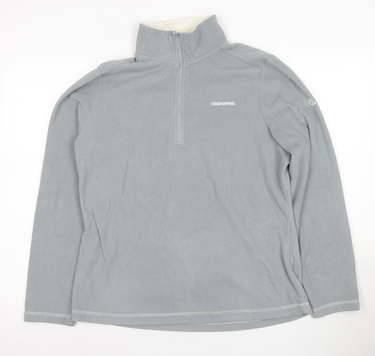 Craghoppers Women's Grey Size 12 1/4 Zip Fleece Sweatshirt
