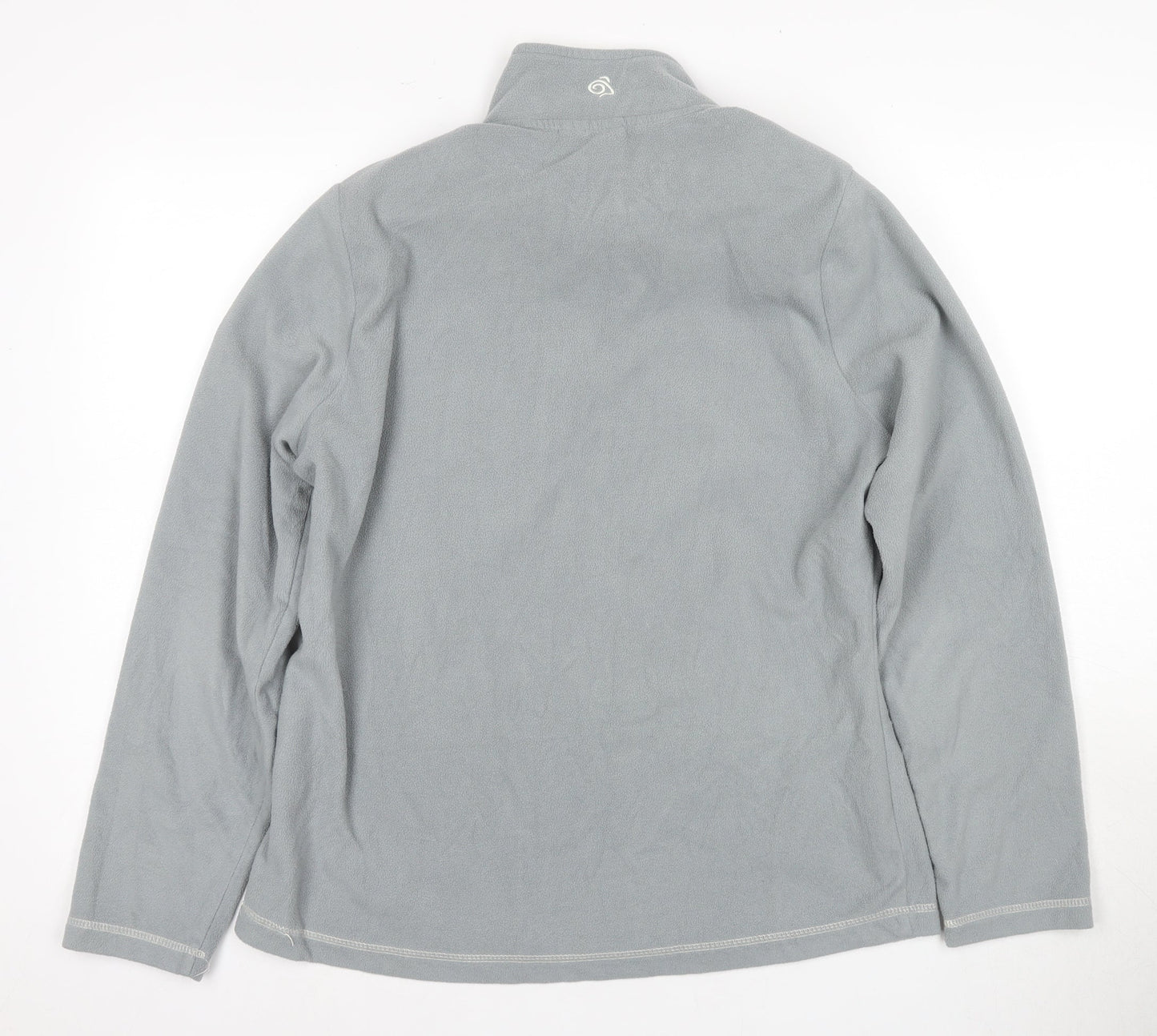 Craghoppers Women's Grey Size 12 1/4 Zip Fleece Sweatshirt