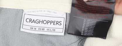 Craghoppers Women's Grey Size 12 1/4 Zip Fleece Sweatshirt