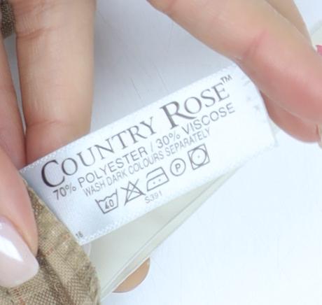 Country Rose Women's Beige Check Trousers Size 16