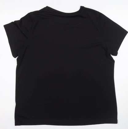 Puma Unisex Black T-Shirt, Size 14, Moisture Wicking