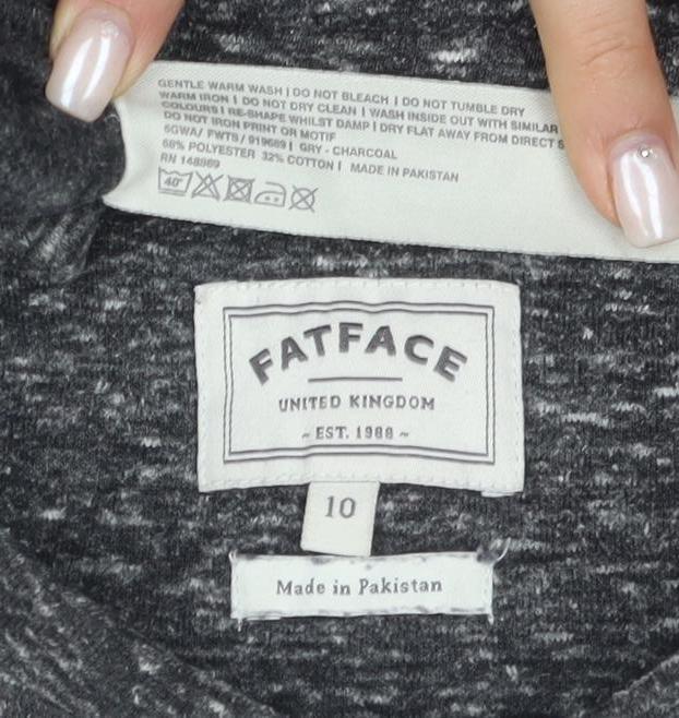 Womens UK Size 10 FatFace Grey Sweatshirt Sweatshirt