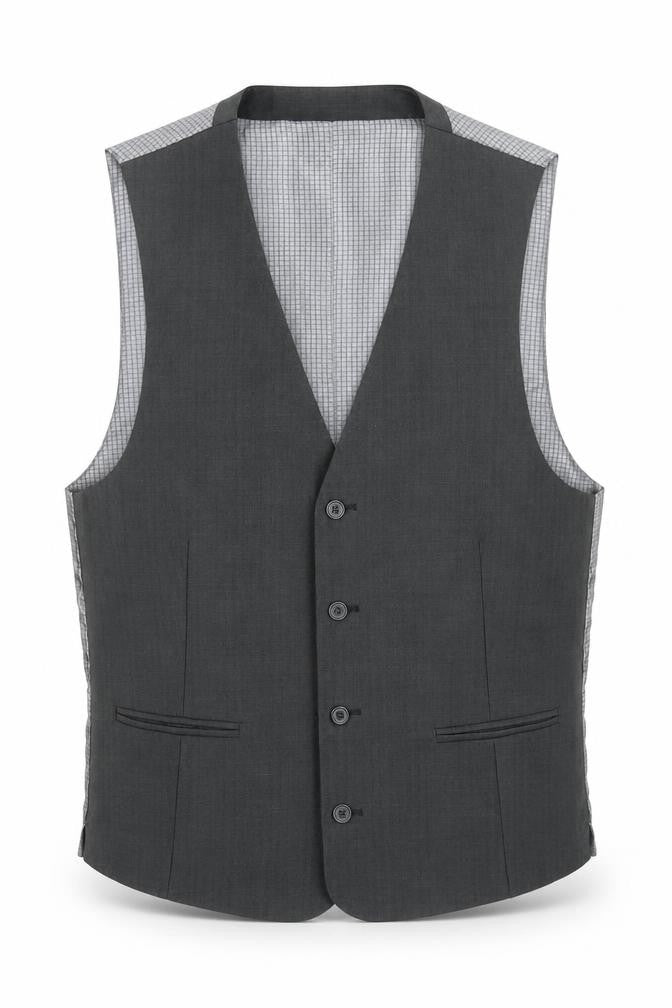 Mens UK Size 40 1860 Regular Grey Suit Waistcoat