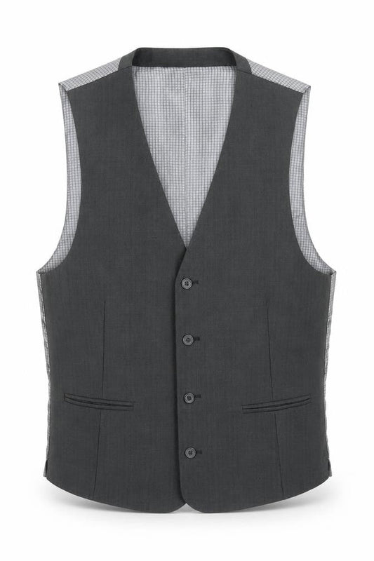 Mens UK Size 40 1860 Regular Grey Suit Waistcoat