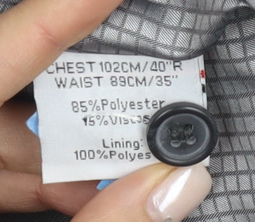 1860 Men's Grey Check Waistcoat, Size 40R