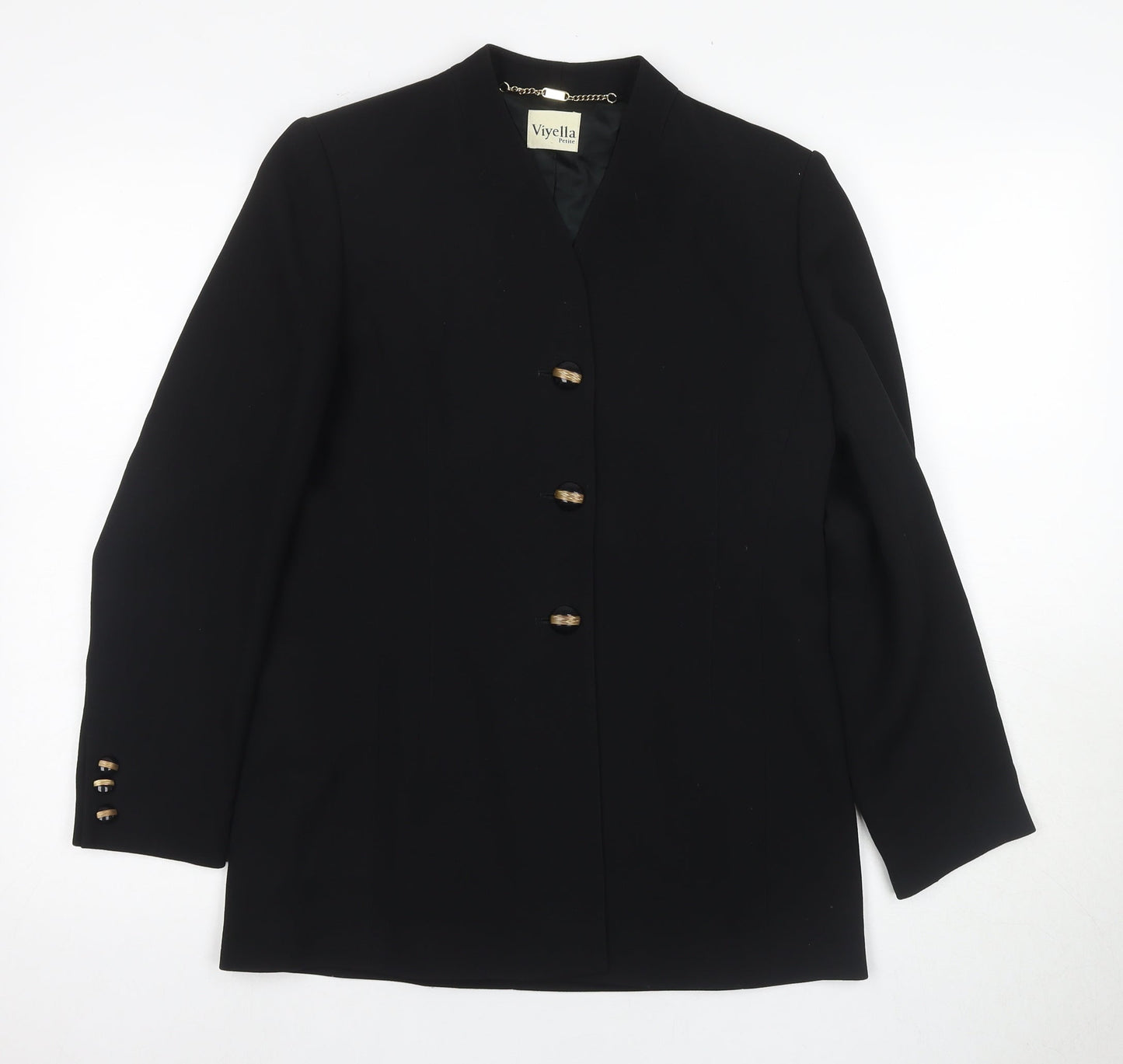 Viyella Women's Black Wool Blazer, Size 8, Formal Wear