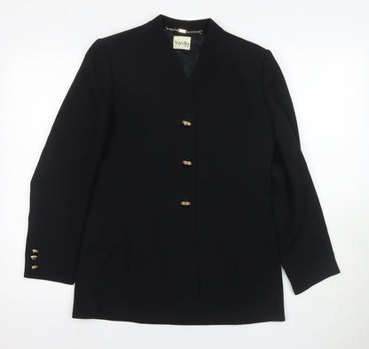 Viyella Women's Black Wool Blazer, Size 8, Formal Wear