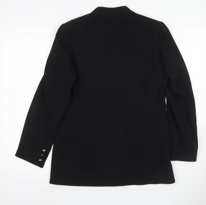 Viyella Women's Black Wool Blazer, Size 8, Formal Wear