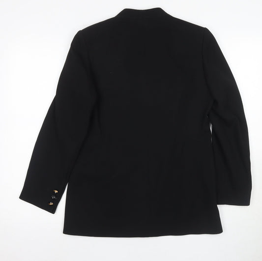 Viyella Women's Black Wool Blazer, Size 8, Formal Wear