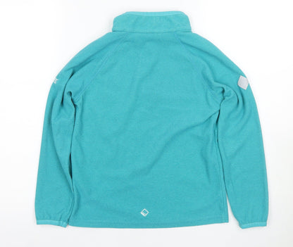 Regatta Girls Blue 1/2 Zip Hoodie 9-10 Years Lightweight