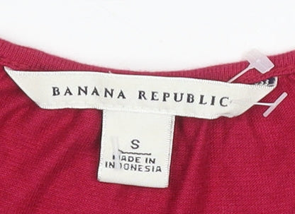 Banana Republic Women's Red Wrap Dress, Size S, Elegant