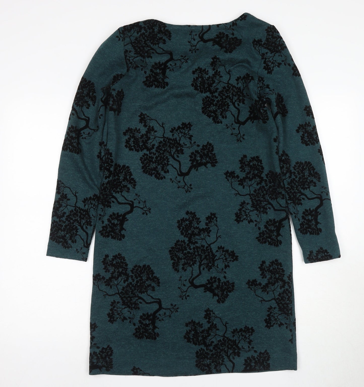 Marks and Spencer Women's Green Floral Shift Dress Size 10