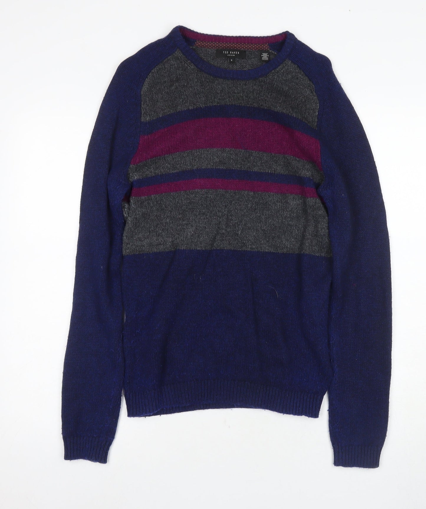Unisex Adults UK Size M Ted Baker Multicoloured Pullover Jumper