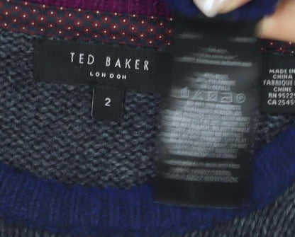 Unisex Adults UK Size M Ted Baker Multicoloured Pullover Jumper