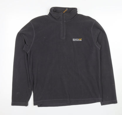 Mens UK Size S Regatta Black 1/4 Zip Sweatshirt