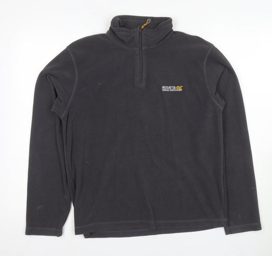 Mens UK Size S Regatta Black 1/4 Zip Sweatshirt