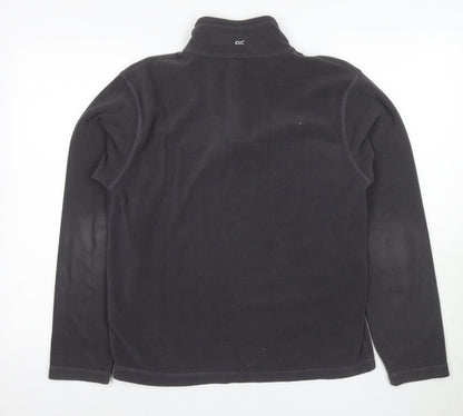Mens UK Size S Regatta Black 1/4 Zip Sweatshirt