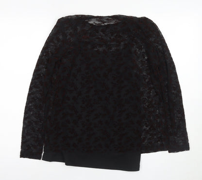 Womens UK Size M JACQUELINE de YONG Black Tunic Blouse