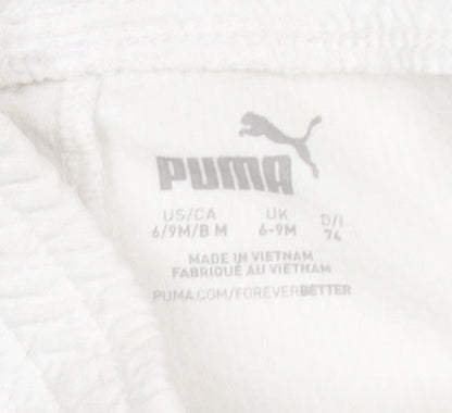 Puma White Unisex Baby Shorts 6-9 Months Sports Activewear
