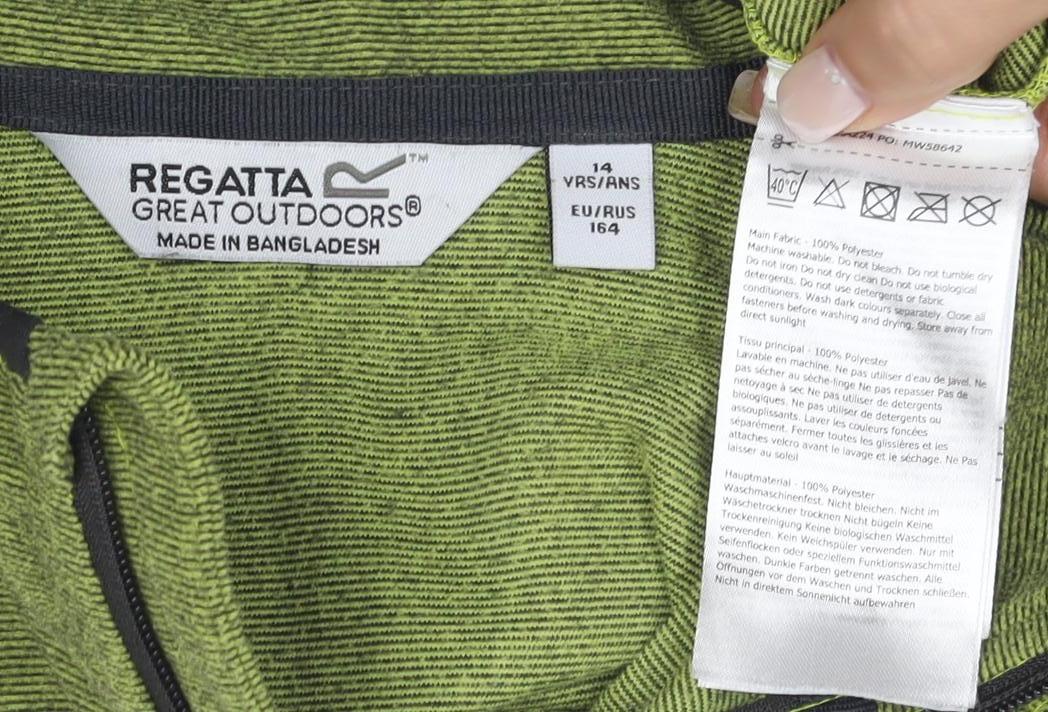 Regatta Boys Green Full Zip Hoodie 14 Years