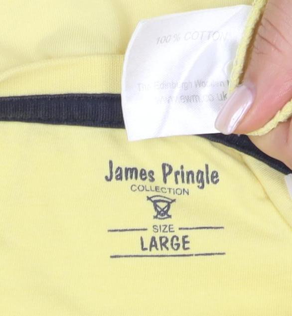 Mens UK Size L James Pringle Yellow  T-Shirt