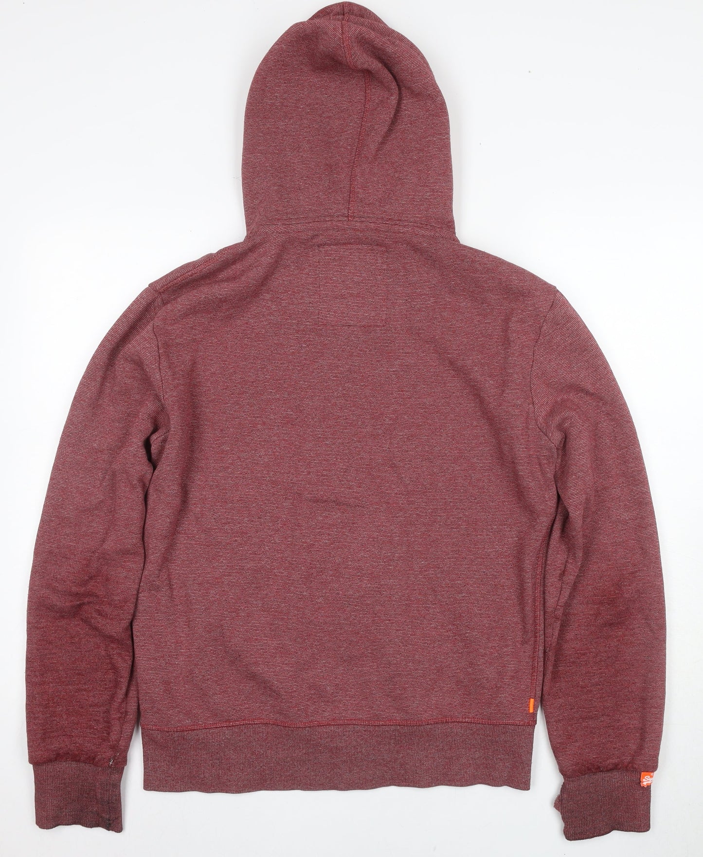 Superdry Men's Red Full Zip Hoodie, M, Logo Accent