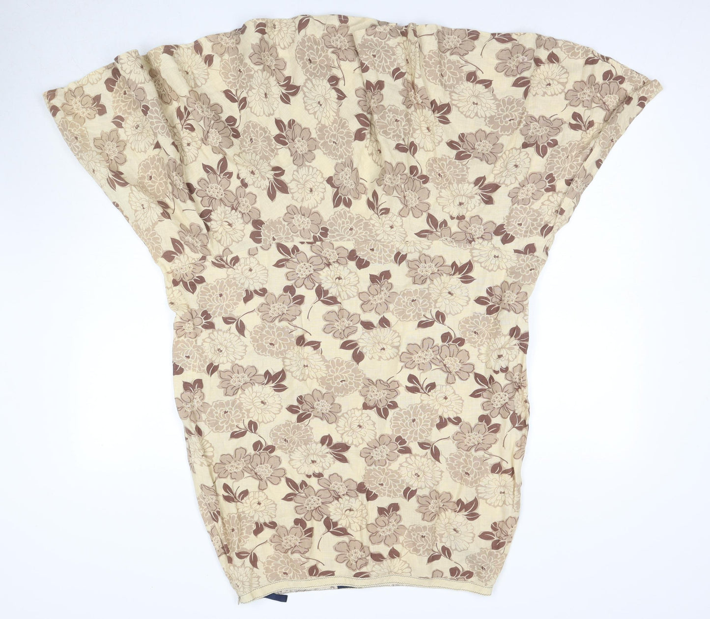 East Women's Beige Floral Flare Skirt Size 14