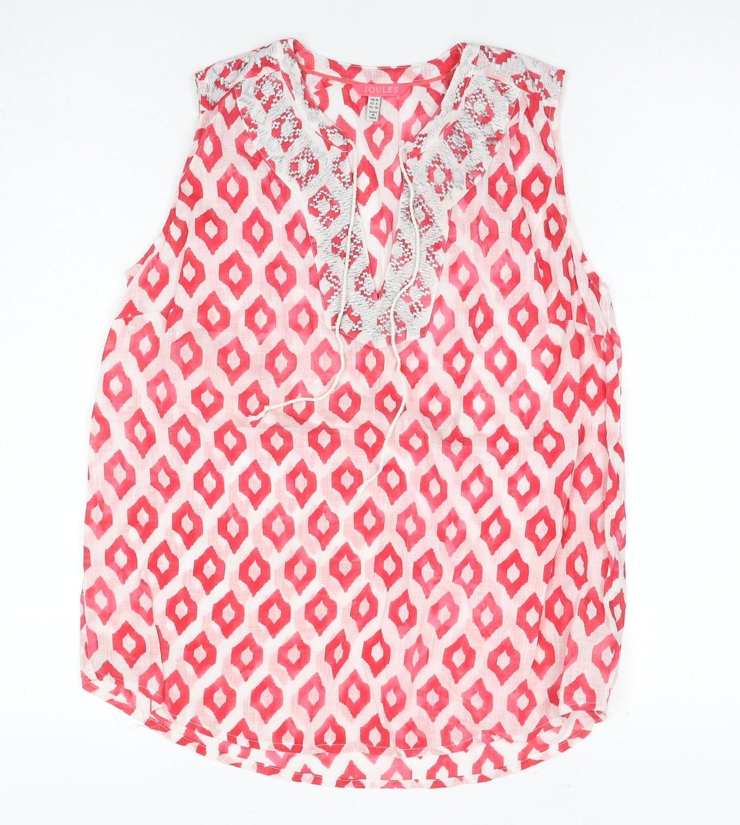 Womens UK Size 10 Joules Red  Blouse
