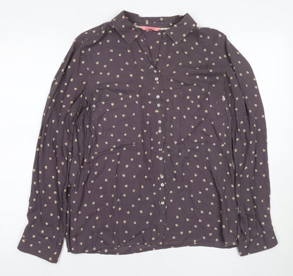Womens UK Size 10 White Stuff Purple  Button-Up